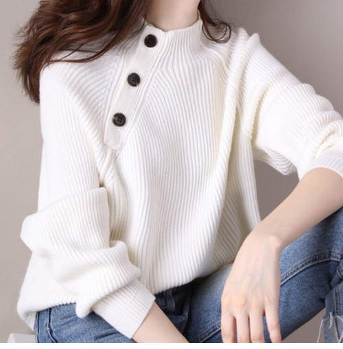Isabel Blouse - Korean Style Ribbed Knit Sweater