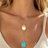 Double Pendant Drop Chain Necklace